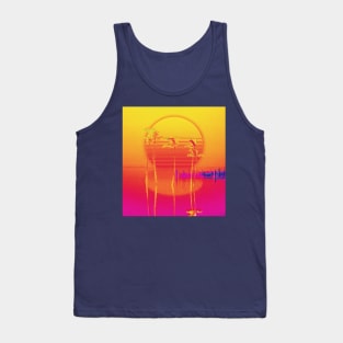 Vaporwave aesthetic purple, magenta, and yellow Tank Top